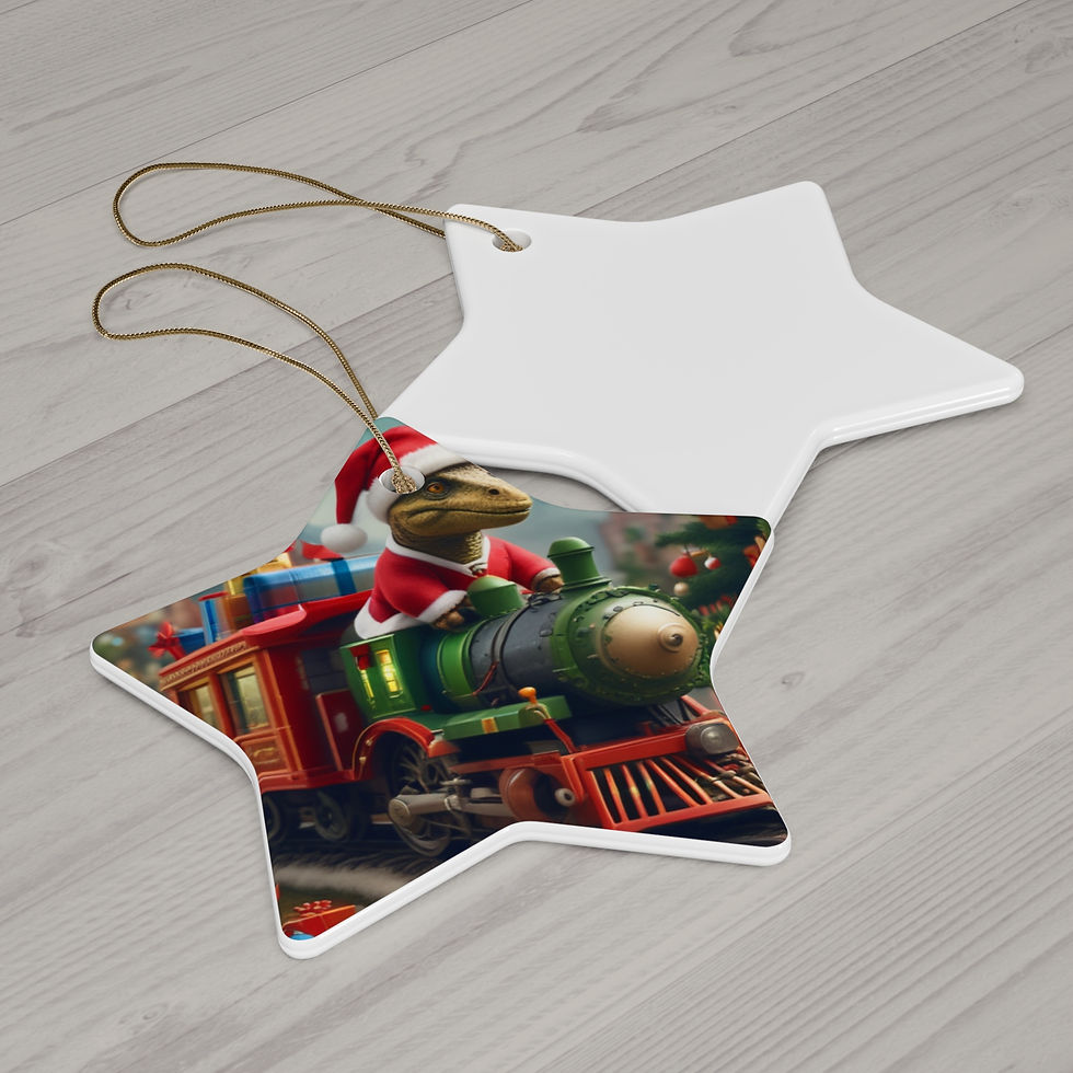 Thumbnail: Dino Express Ornament – Dinosaur Train Conductor Bringing Christmas Cheer