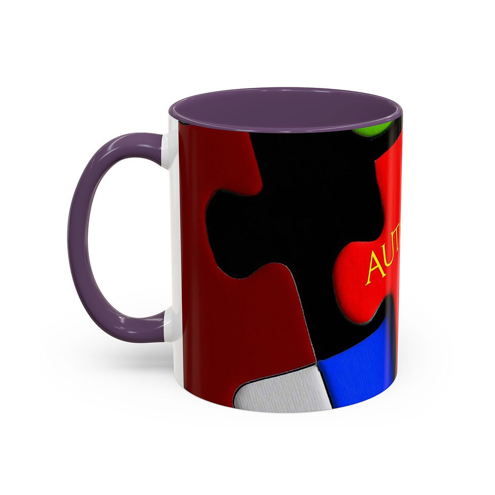 Thumbnail: Autism Awareness Puzzle Accent Coffee Mug – Sip & Support Inclusion (11, 15oz)