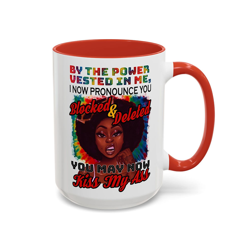 Thumbnail: Blocked & Deleted Accent Coffee Mug, 11oz