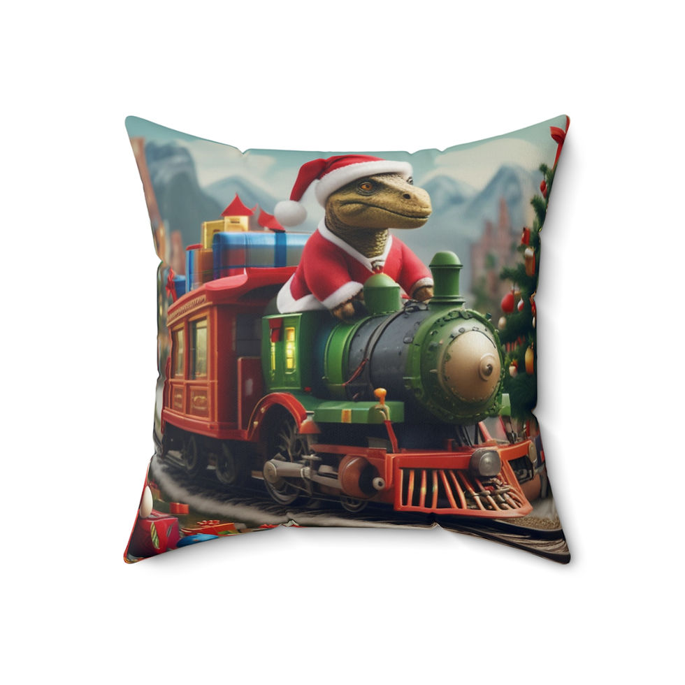 Thumbnail: Dino Train Conductor Dreams Pillow – Add Prehistoric Flair to Your Space!