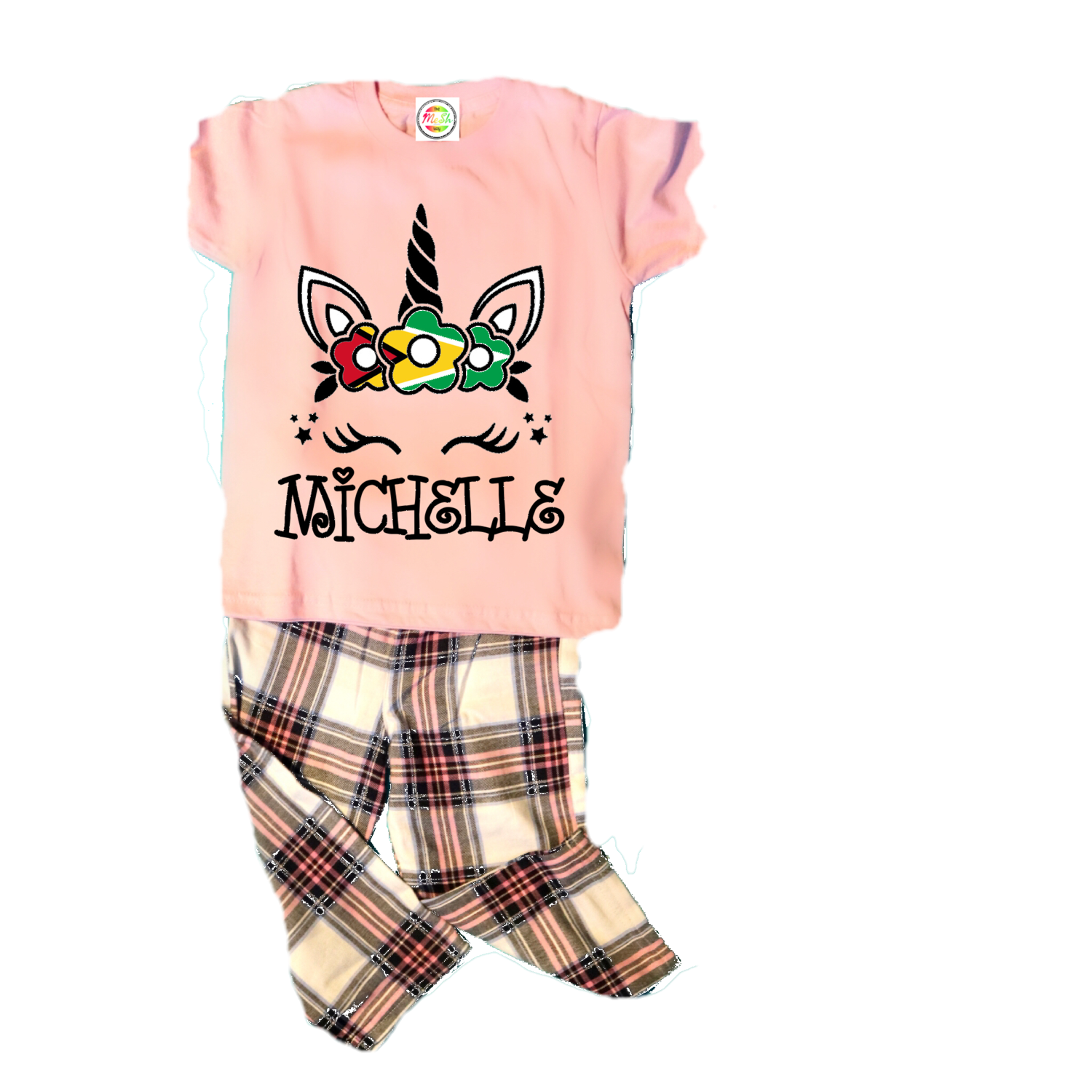 Pink tartan pyjamas 