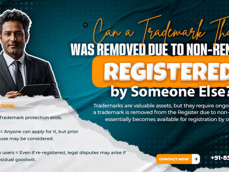 Can a Trademark That Is Removed from the Register of Trademarks Due to Non-Renewal Be Registered and Used by Someone Else?