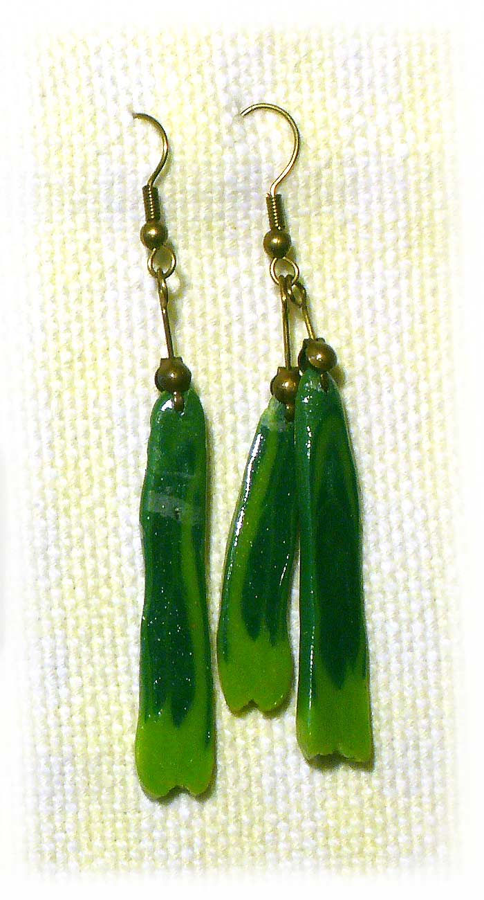 Earrings Green long