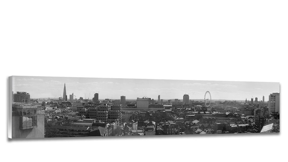 View of London, England with the London Eye on the right/center and Big Ben further to the right.