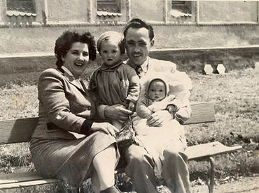 Igor Silvestar with sister and parents