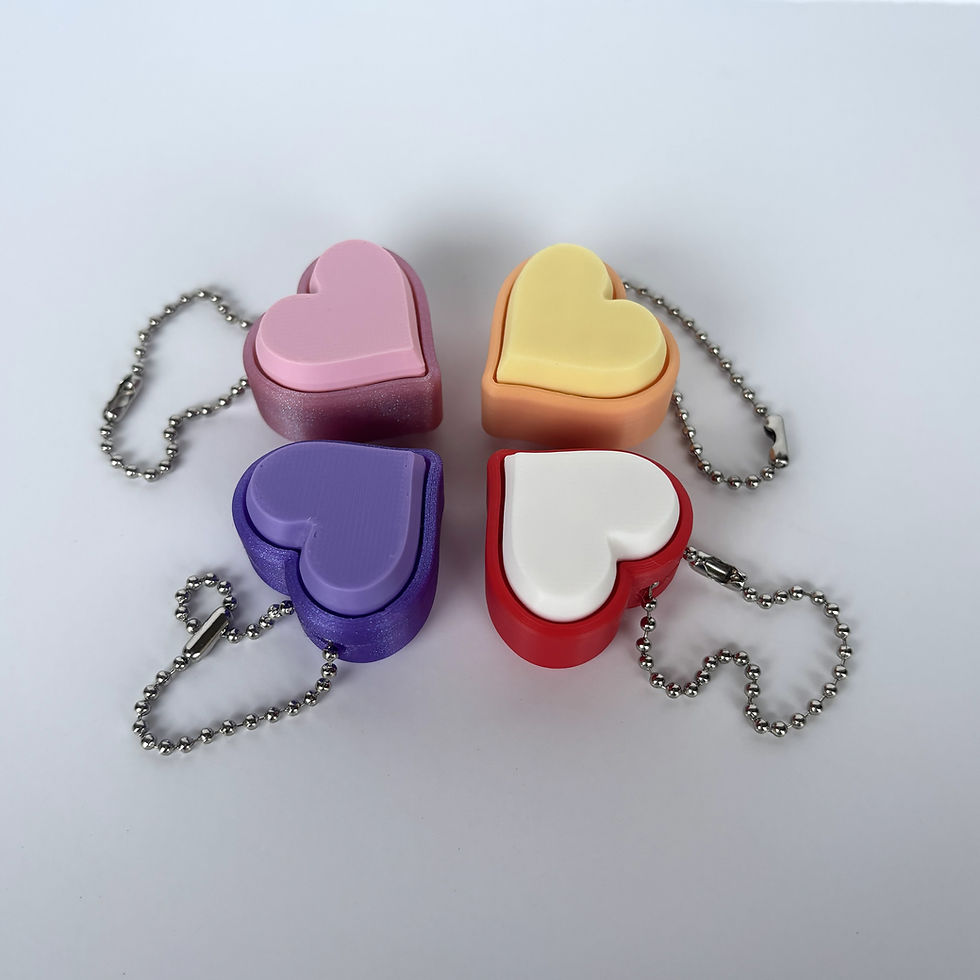 Thumbnail: Hearts Valentines Love Fidget Clicker Keychains