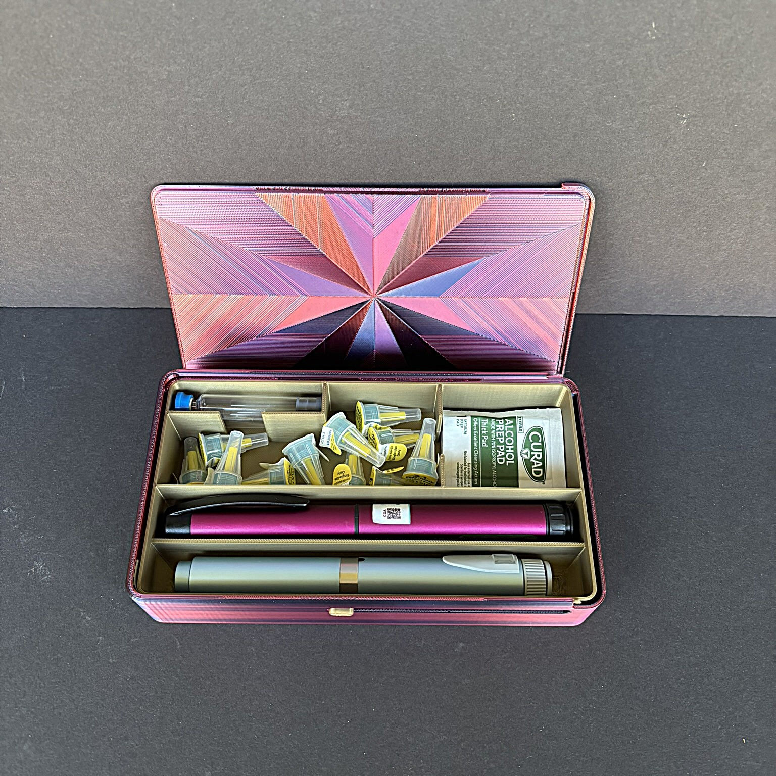 Pen Travel Essentials Case Injection Pens Needles Cartridges Wipes Peptides