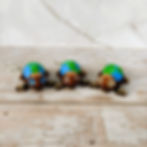 Thumbnail: Earth Turtle Spinner Bag Charm Keychain Cabochon Eyes