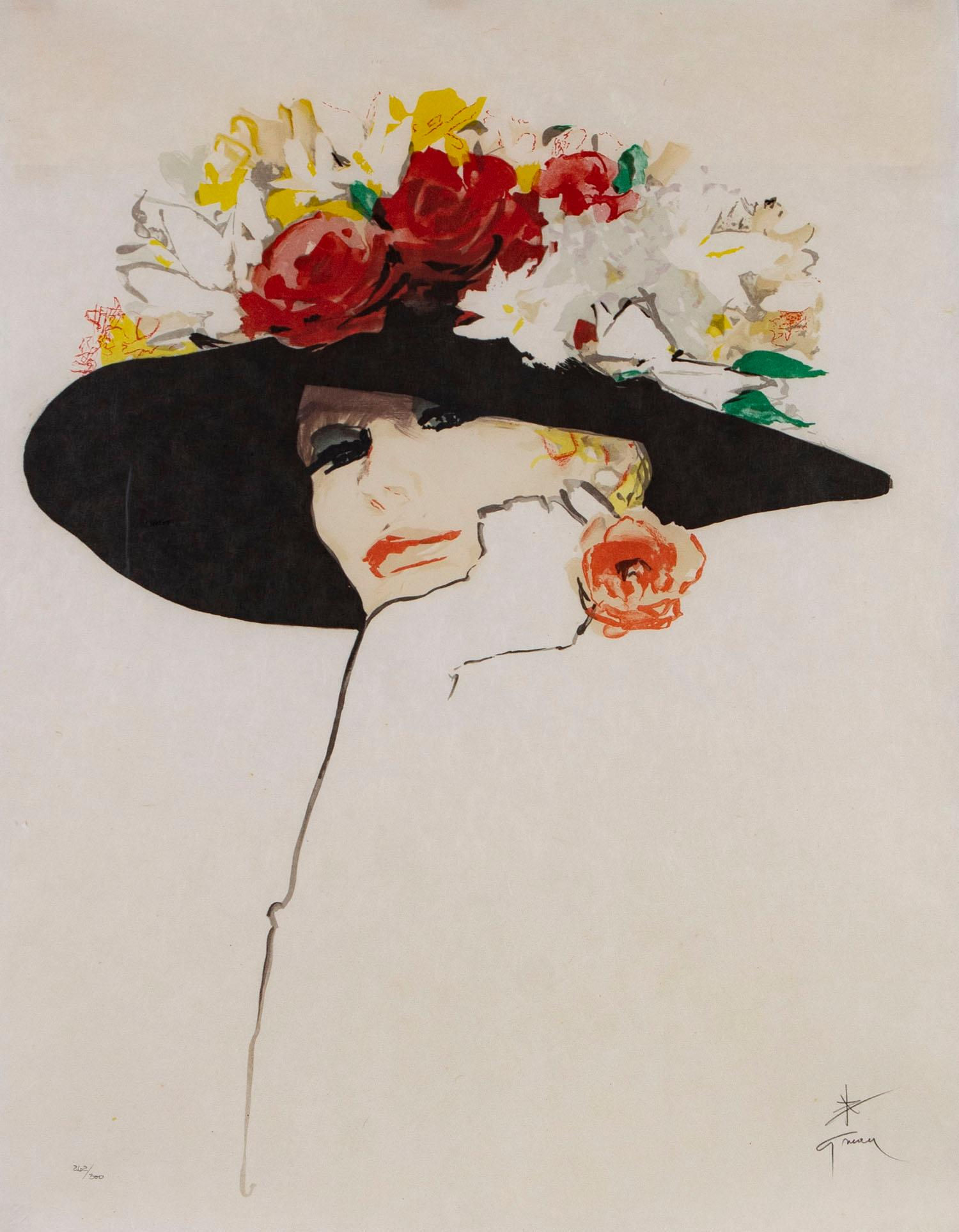 La rose rouge by Rene Gruau 1987