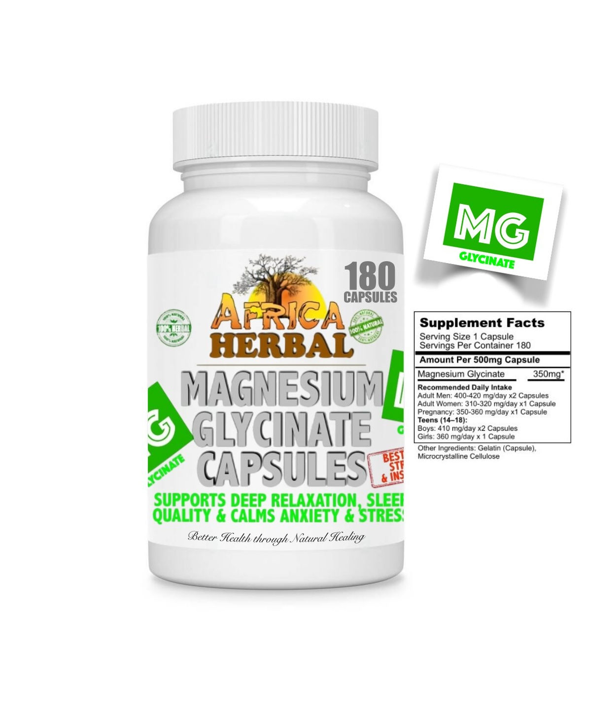 MAGNESIUM GLYCINATE (BISGLYCINATE) CAPSULES