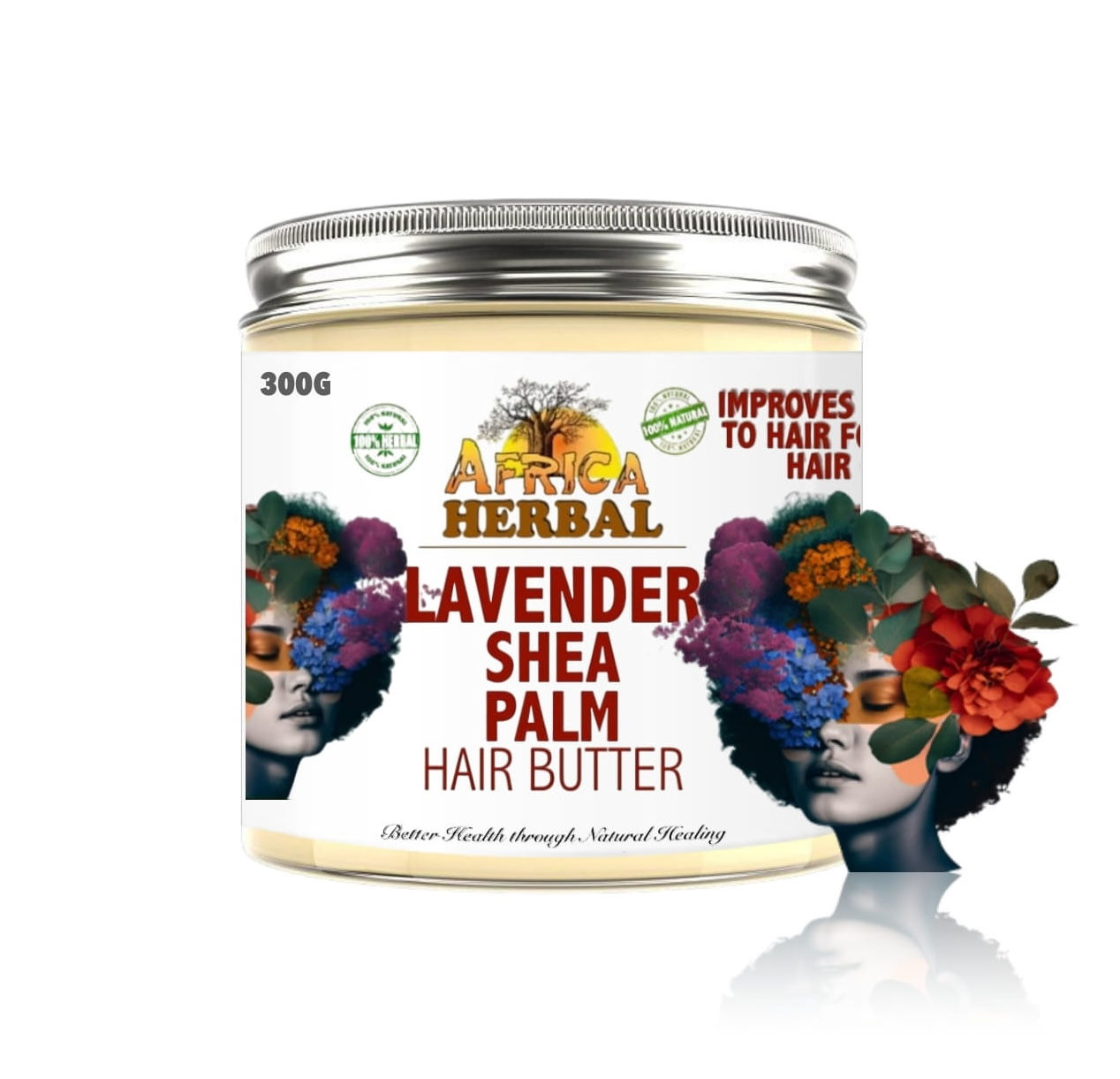 LAVENDER, SHEA, PALM OIL HAIR BUTTER