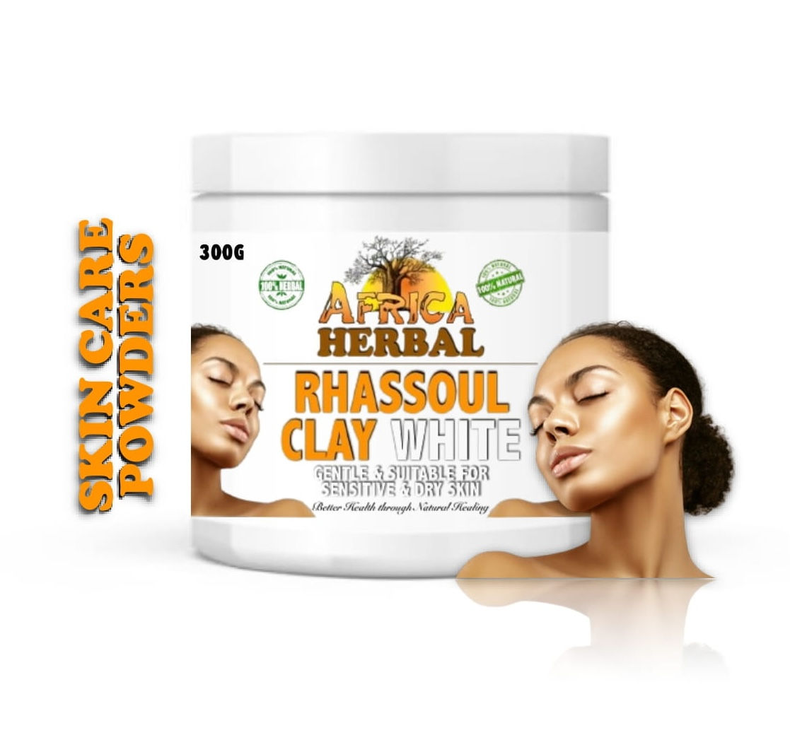 RHASSOUL CLAY WHITE FACE MASK POWDER