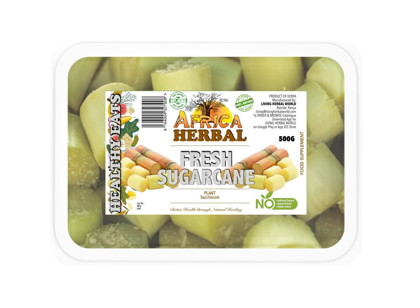 FRESH SUGARCANE (PEELED & CUT-UP)