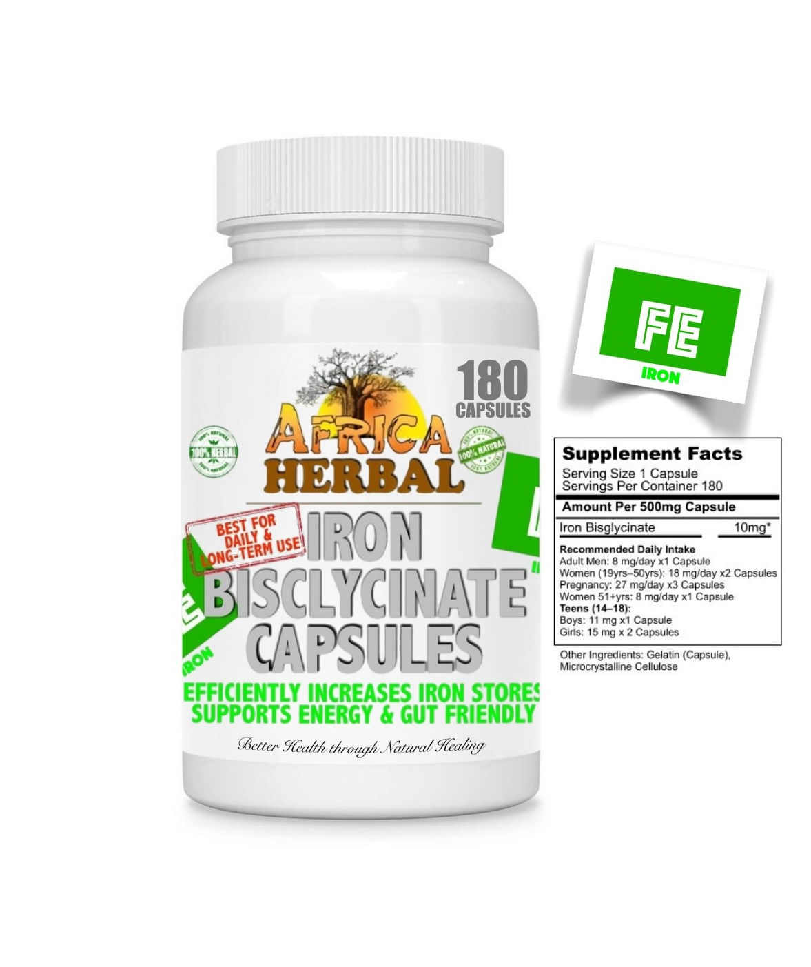 IRON BISGLYCINATE (CHELATED IRON) CAPSULES