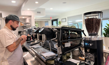 espresso bar at bare roots coffee house featuring certified organic coffee in fort myers