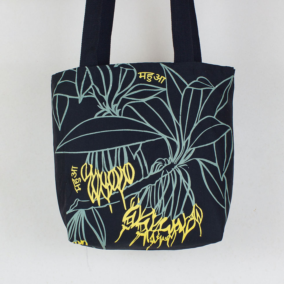 Thumbnail: Book Tote - Mahua Flowers