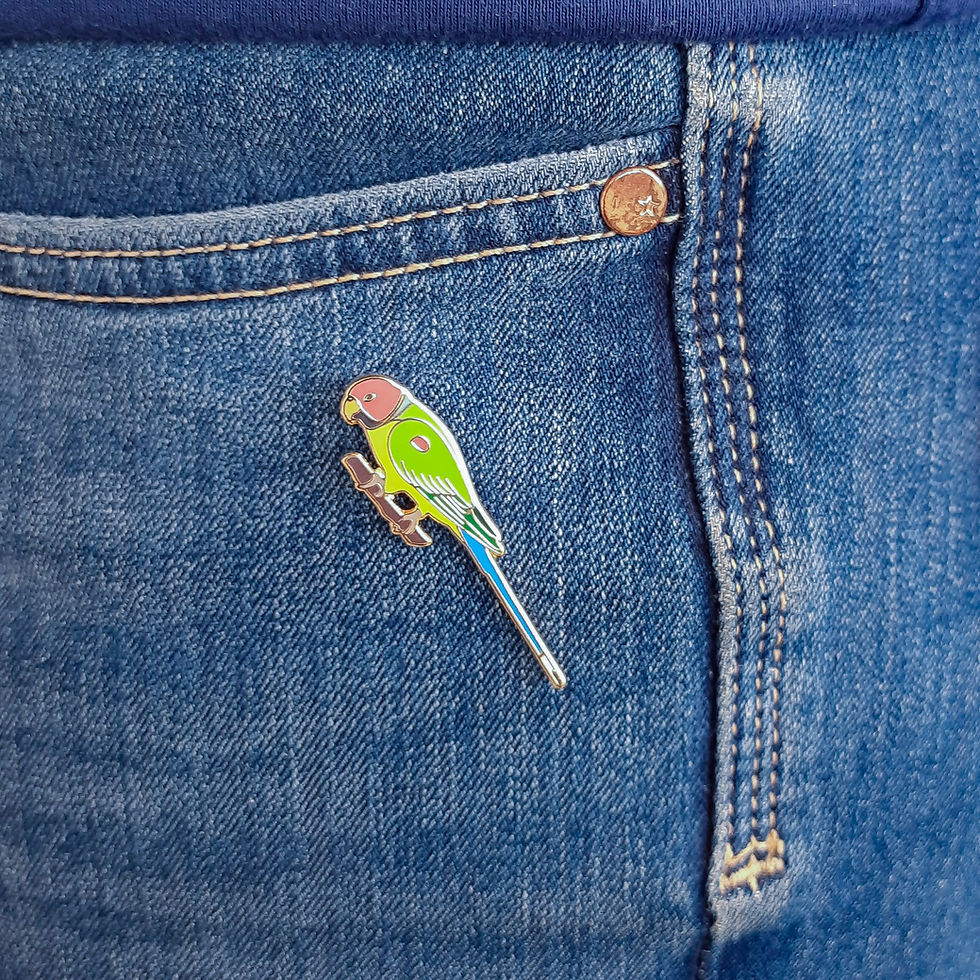 Thumbnail: Lapel Pin - Plum Headed Parakeet