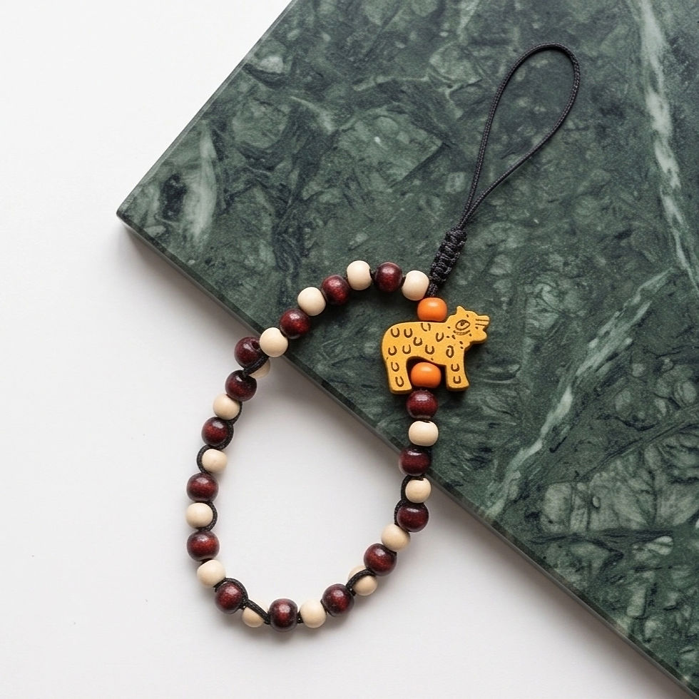 Thumbnail: Phone Charm Wristlet - Leopard Miniature
