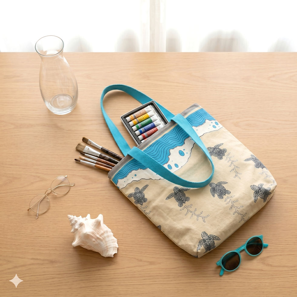 Thumbnail: Turtle Nesting Tote Bag