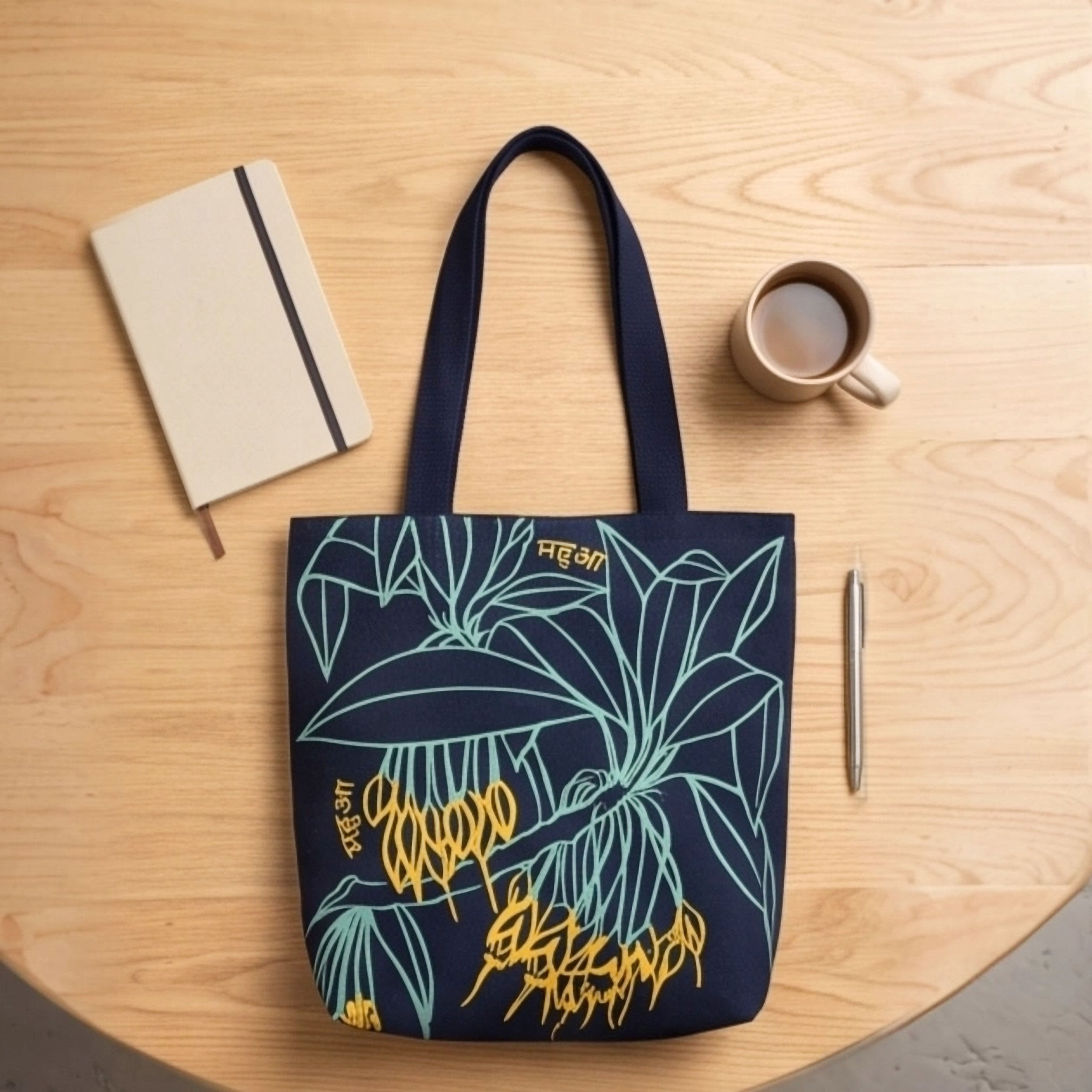 Book Tote - Mahua Flowers