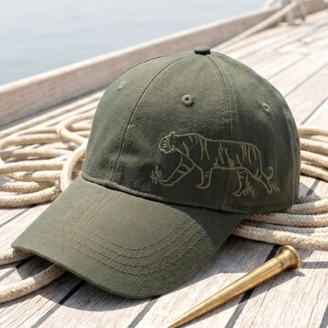 Olive Tiger Cap