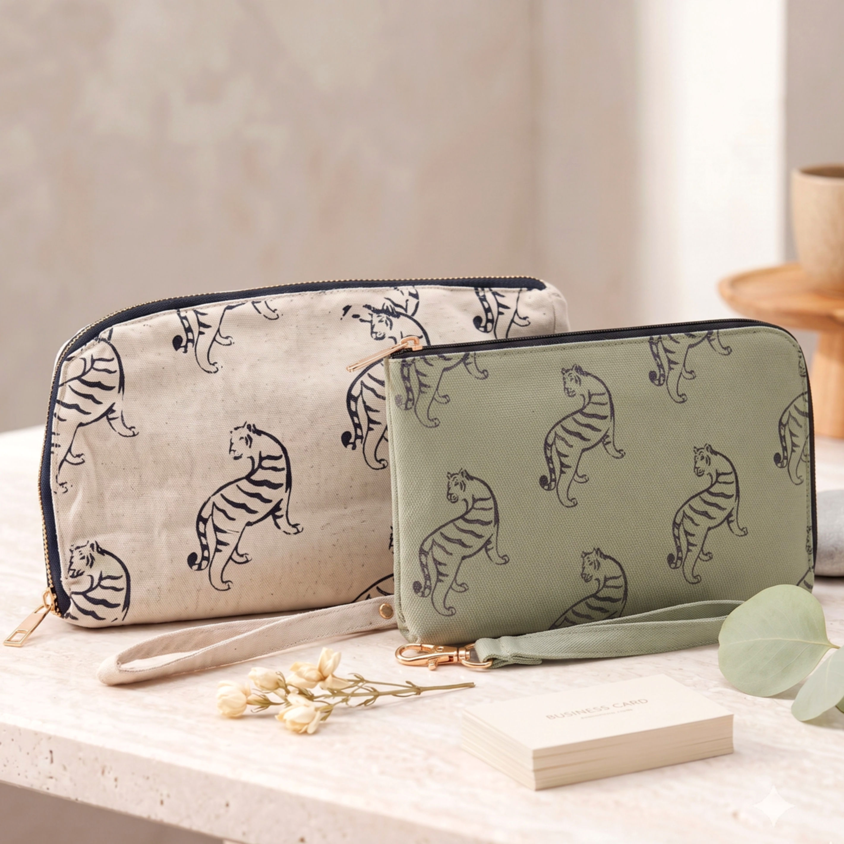 Travel Wallet - Tiger Paisley