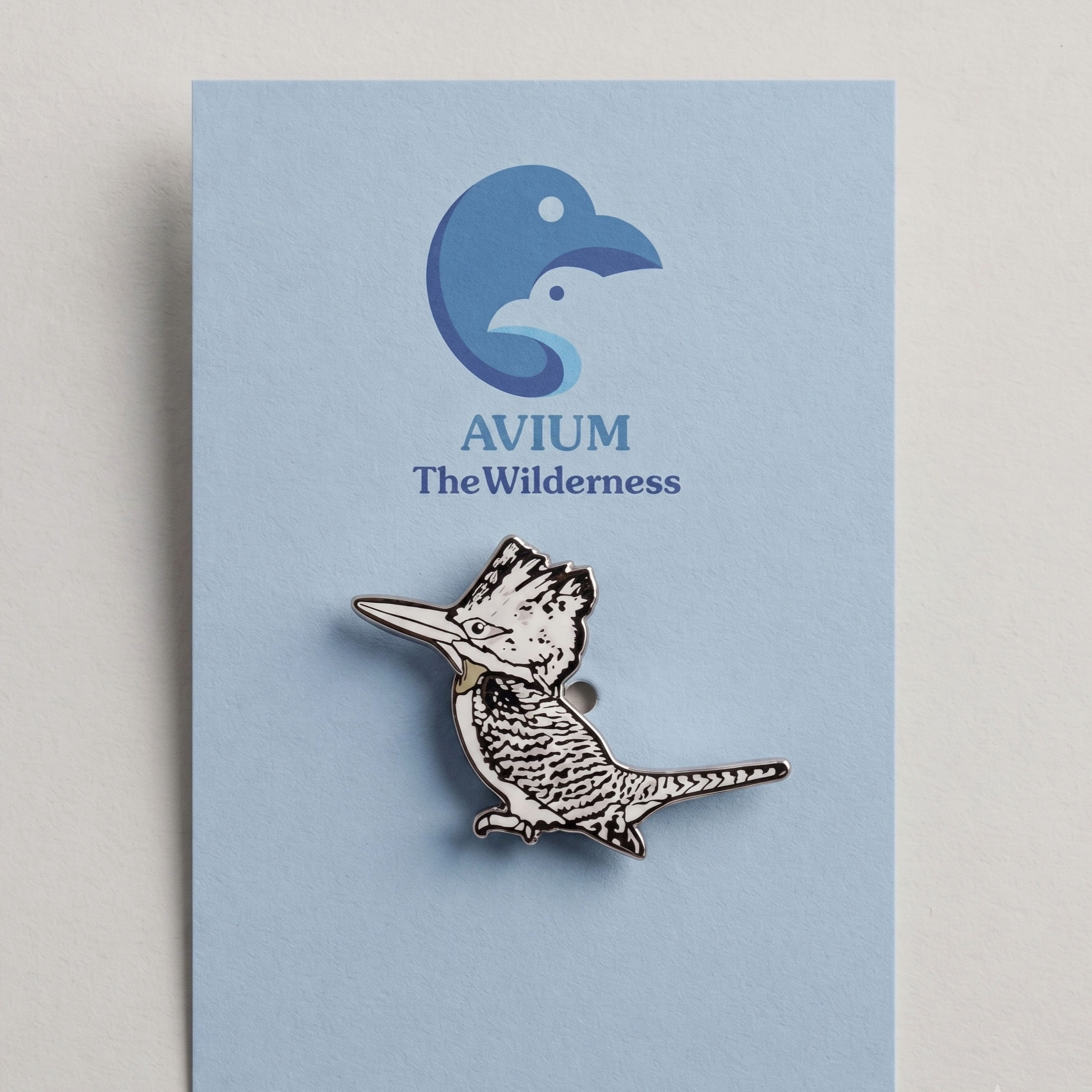 Lapel Pin - Crested Kingfisher