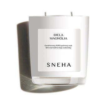 SNEHA BIO sviečka biela magnólia