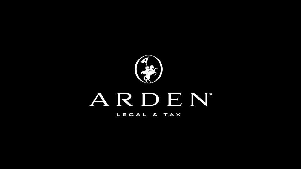 Logo ARDEN LEGAL & TAX — rímsky legionár na koni ako symbol identity advokátskej kancelárie
