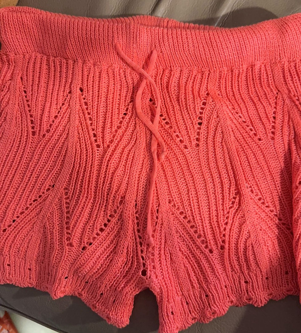 Thumbnail: Sora Coastline Knitted Lace Shorts
