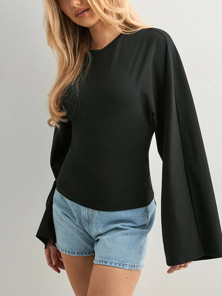Thumbnail: Aubrey Long Sleeve Crop Top