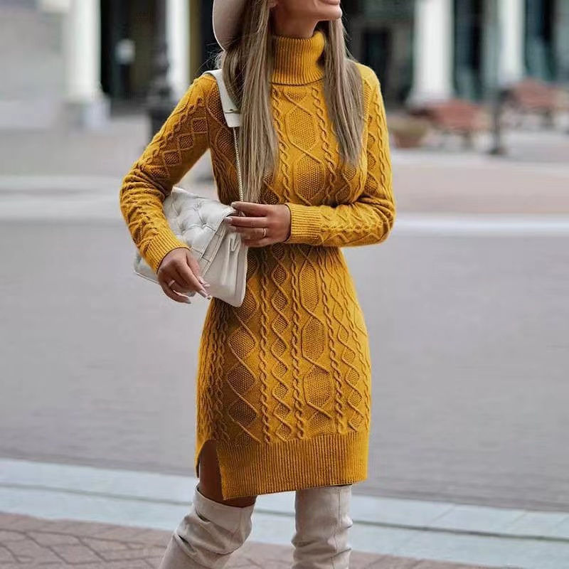 Thumbnail: Isla Winter Knit Long-Sleeve Dress