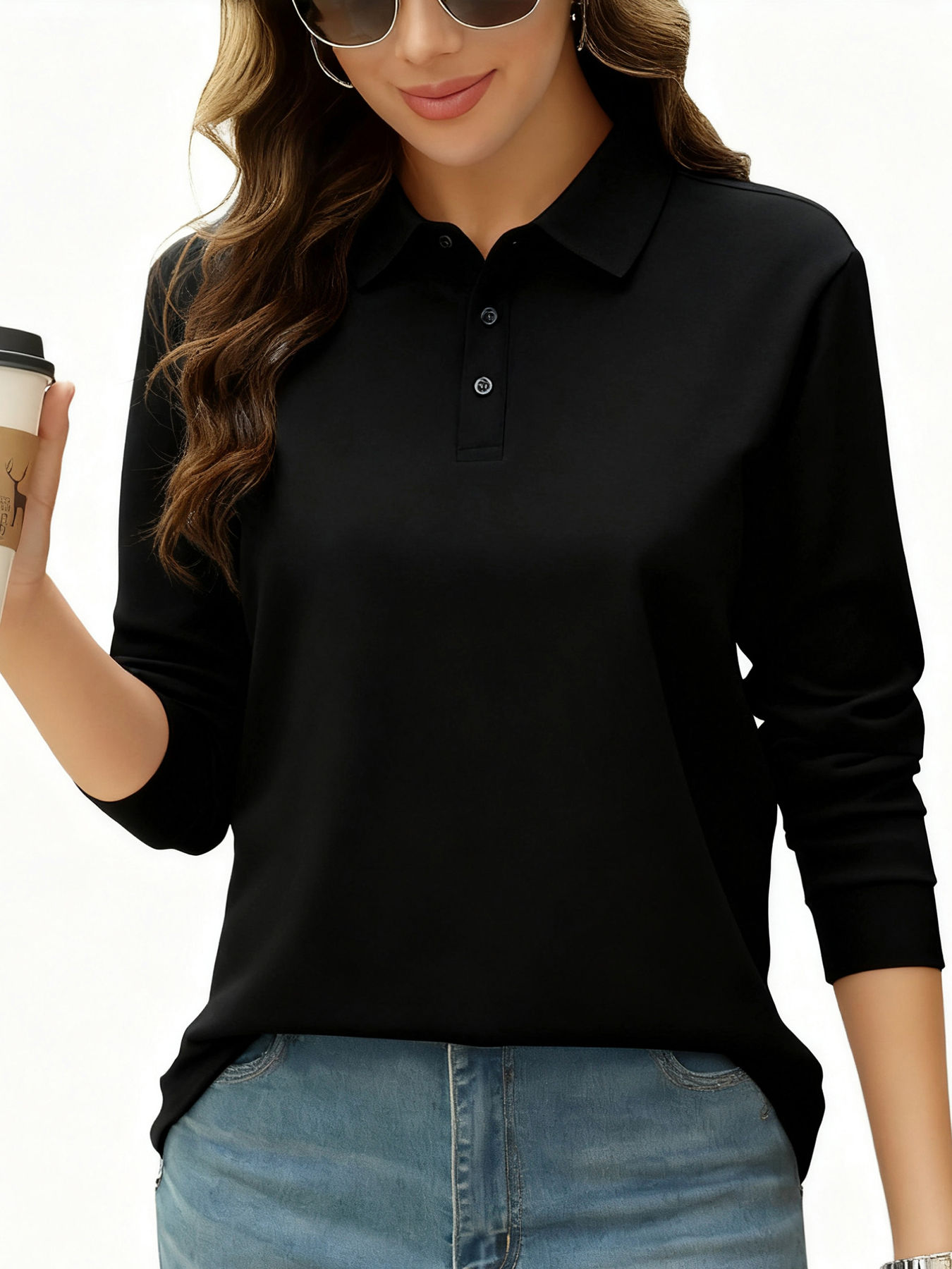 Aria Soft Polo Long Sleeve