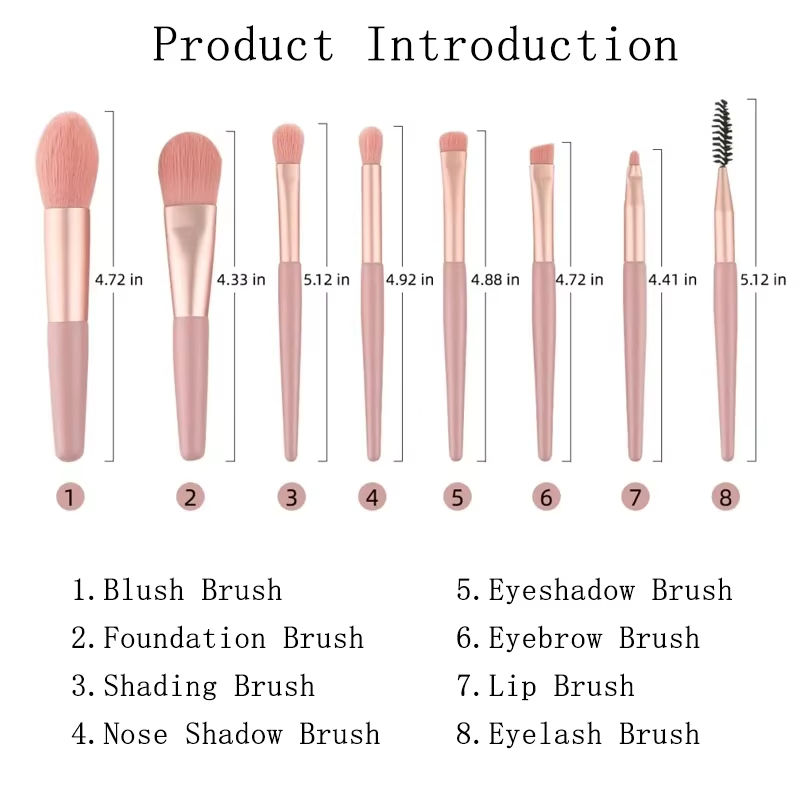 Thumbnail: Soft Makeup Brush Set 8pcs