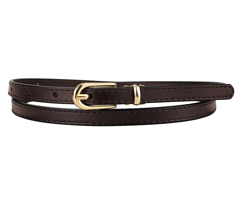 Thumbnail: Slim Leather Waist Belt