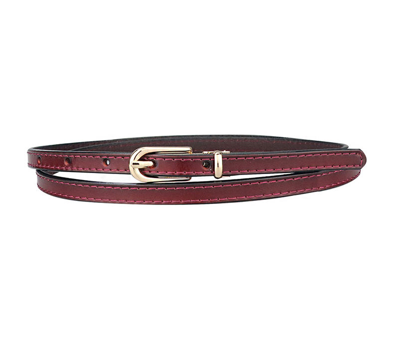 Thumbnail: Slim Leather Waist Belt