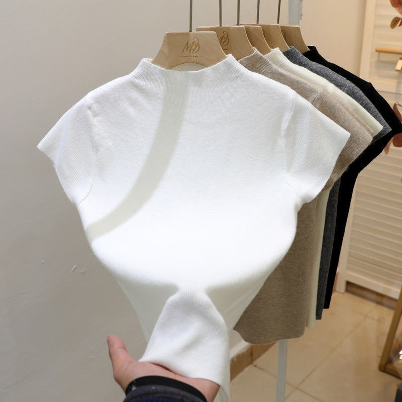 Thumbnail: Elena Mock Neck Knit Top
