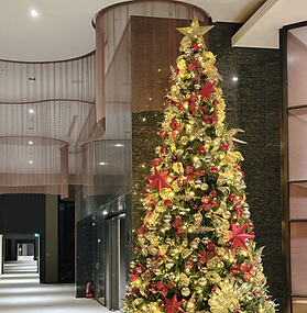 紅金聖誕社區建案佈置