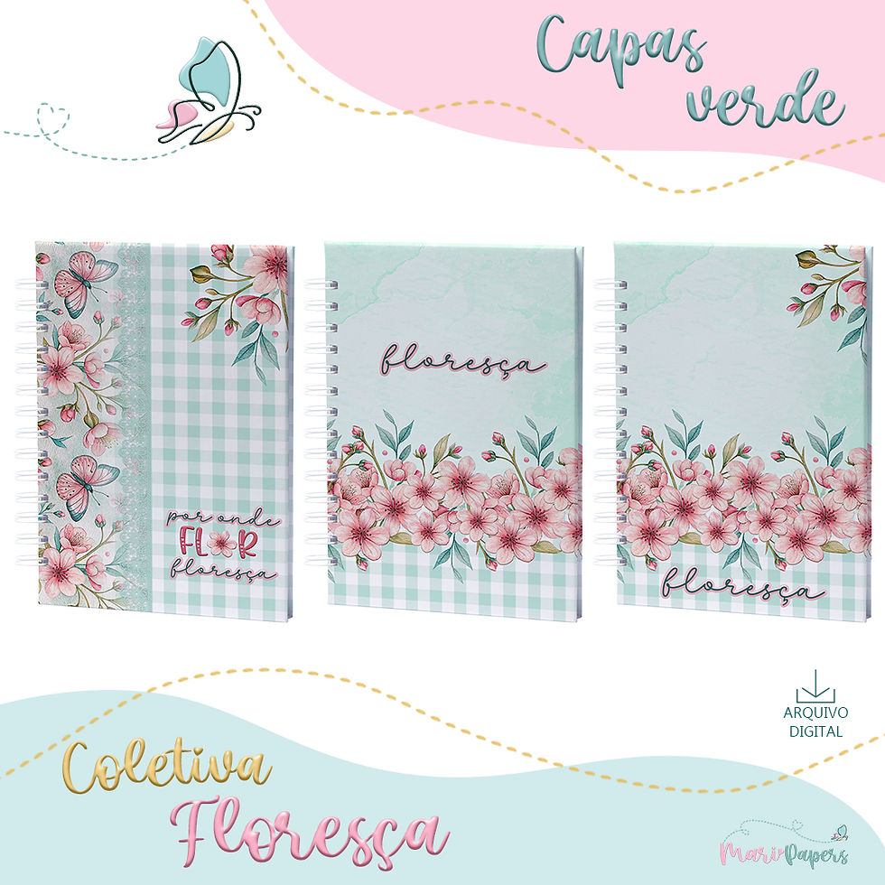 Miniatura: Coletiva Floresça - Capas Verde