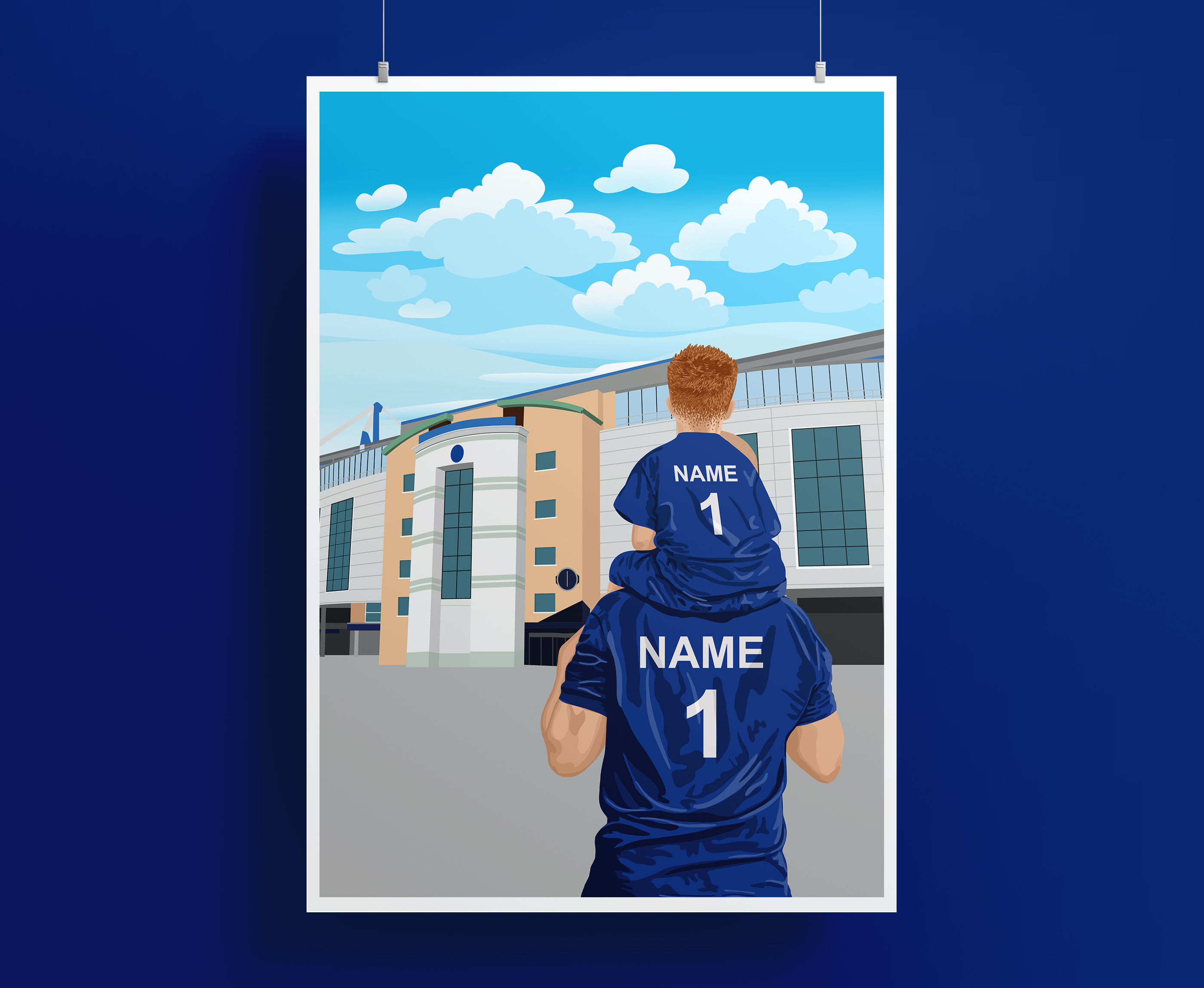 Personalised Chelsea Stamford Bridge Stadium Print