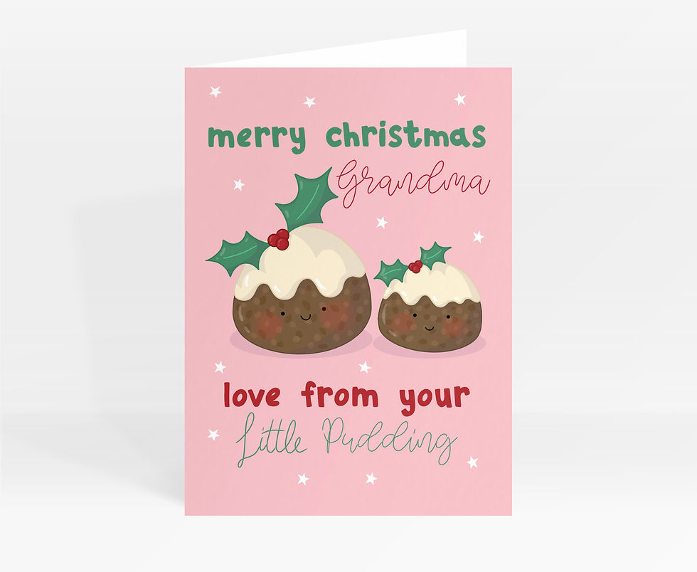 Merry Christmas Grandma From Your Little Pudding Card