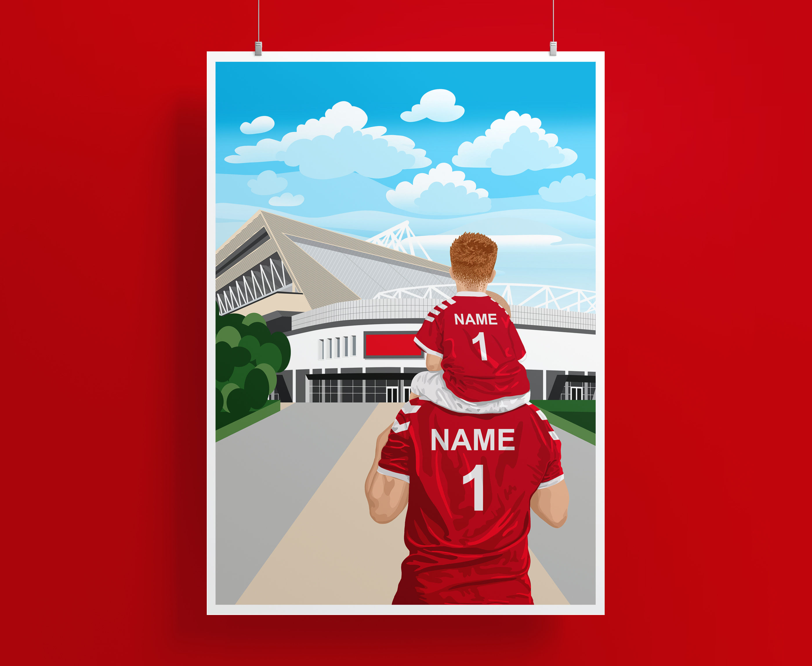 Personalised Bristol City Ashton Gate Stadium Print