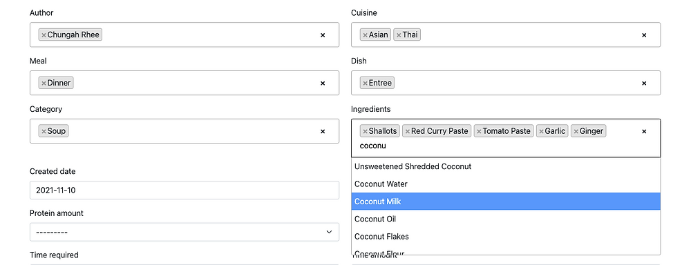 RecipeIndex tagging system.