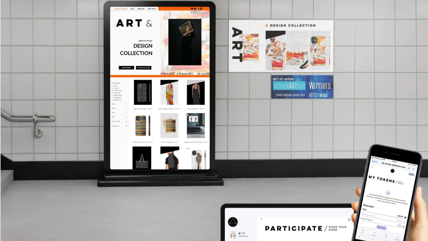 Ganador del X-iO Digital ARTIST-Made Solana HackARThon. Diseño Web, Plataforma, Aplicación