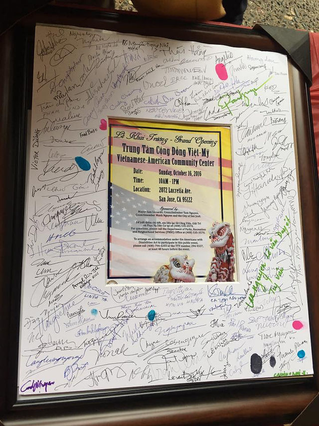 Signatures of attendees