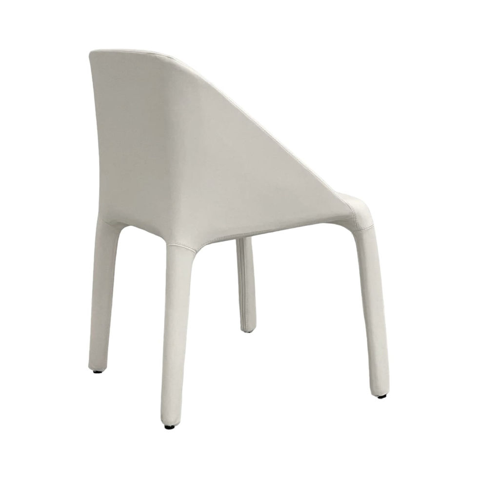 White chair from back Tre 3 Dining Chair perfect for home decoration.
