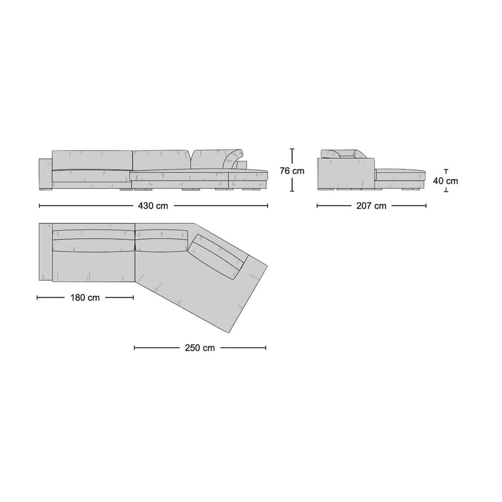 Budapest Large Sectional Sofa | Nue Modern