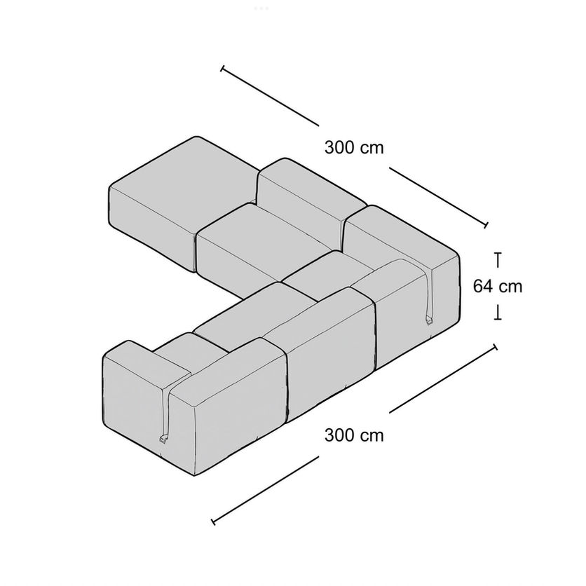 Le Mura Sofa Comb 2 Size | Nue Modern