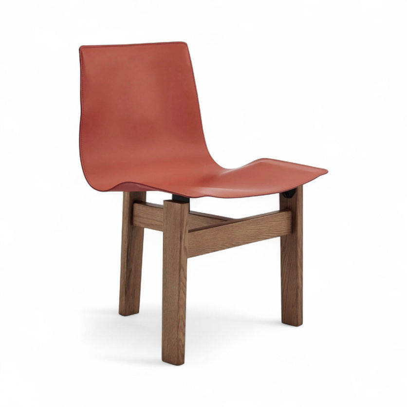 Tre 3 Dining Chair | Saddle Leather & Walnut | Nue Modern