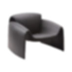 Modern leather armchair, dark grey, artistic design, solid construction, elegant seating Nue Modern.